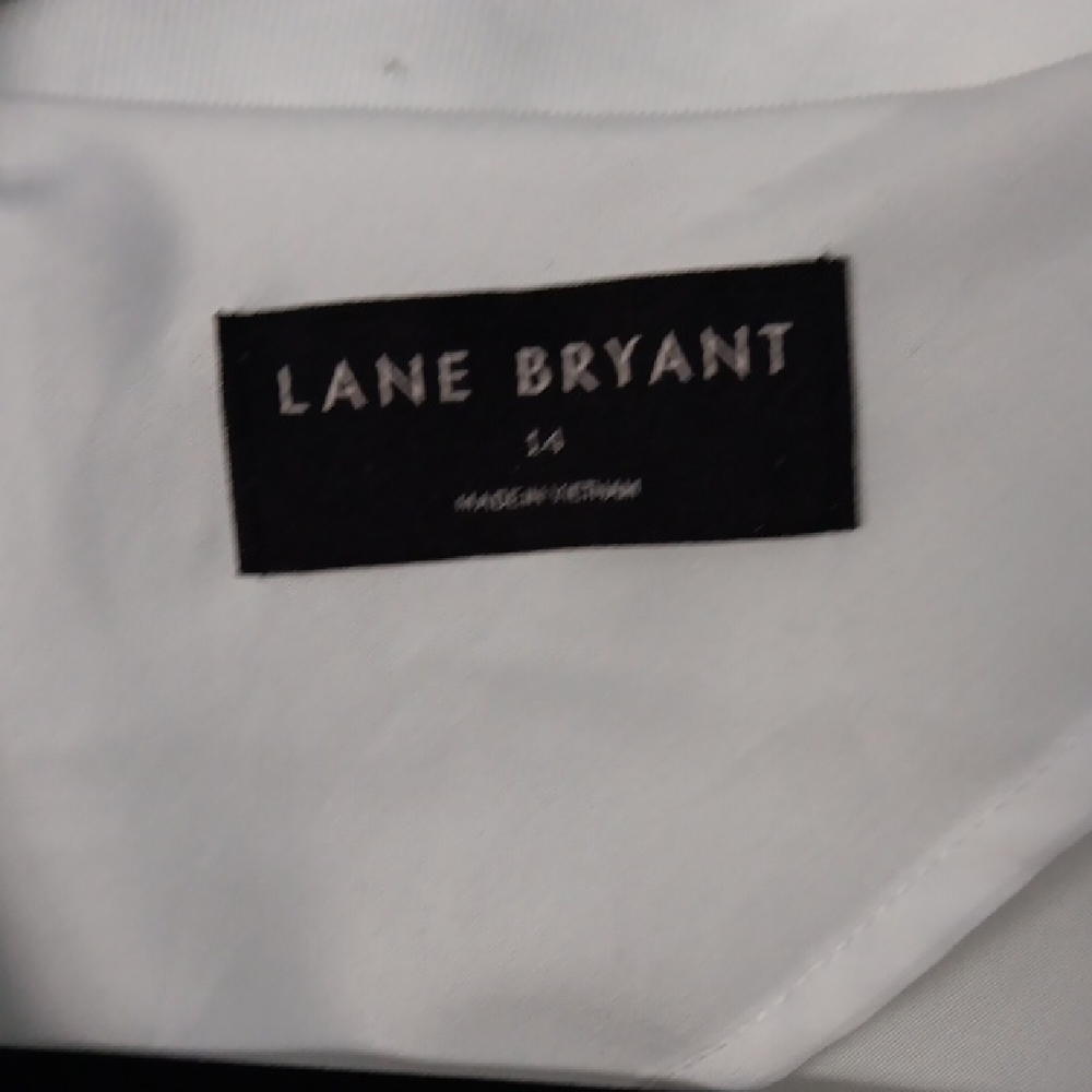 Lane Bryant Linen Two-Button Ruched-Sleeve Blazer #3546 - Picture 5 of 12